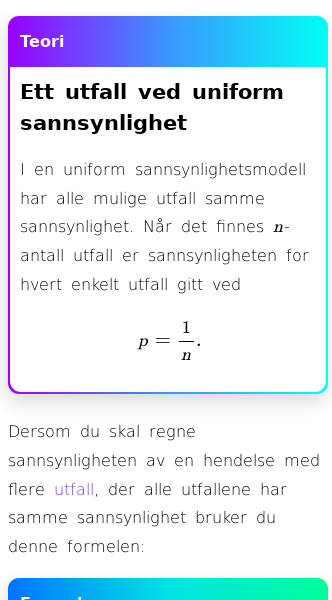 Oppslag om Uniform sannsynlighet