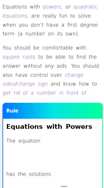 Article on How to Solve Quadratic Equations Without a Linear Term