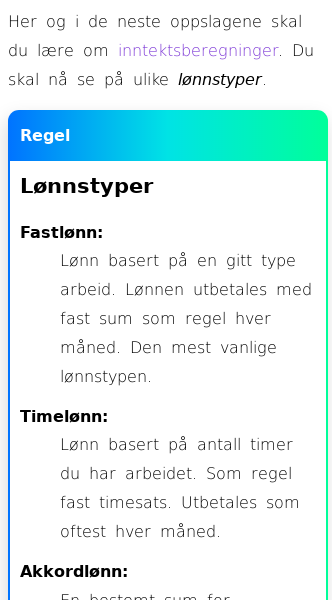 Oppslag om Inntekt