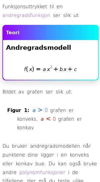 Oppslag om Annengradsmodell