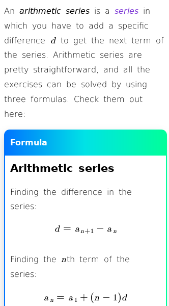 Article on What Are Arithmetic Series?