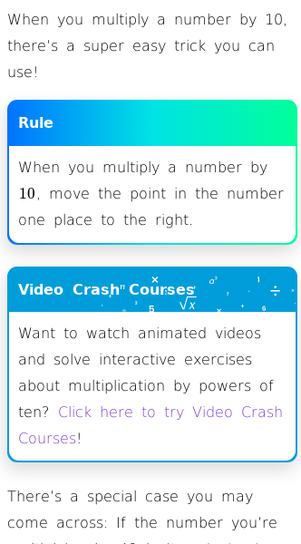 Article on How to Multiply by 10