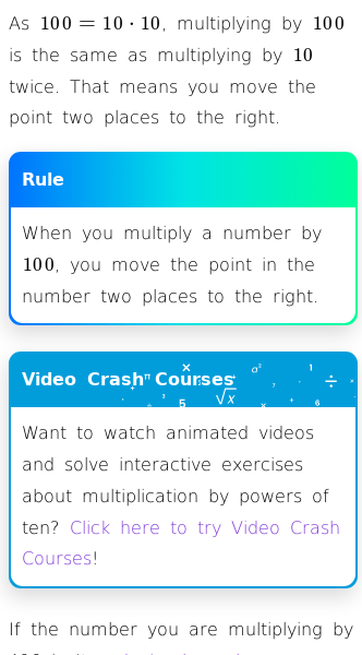 Article on How to Multiply by 100