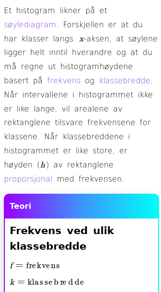 Oppslag om Histogram