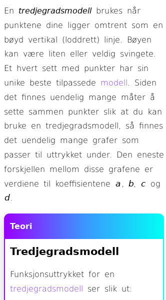 Oppslag om Tredjegradsmodell