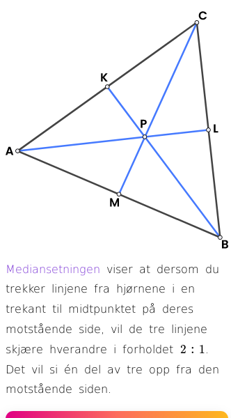 Oppslag om Mediansetningen med vektorer