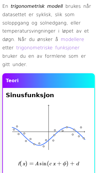 Oppslag om Trigonometrisk modell