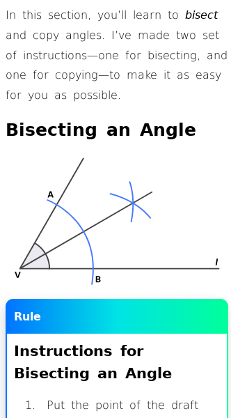 Article on What Does Bisecting an Angle Mean?