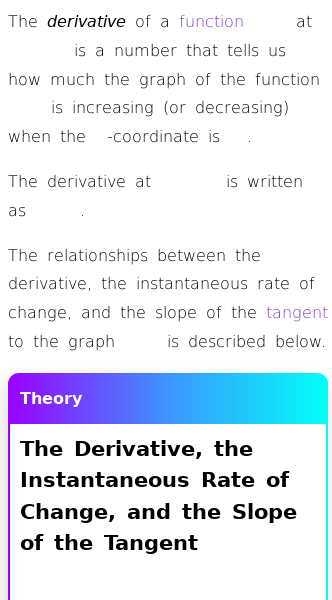 Article on What Does the Definition of the Derivative Mean?