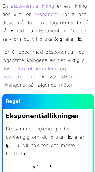 Oppslag om Hvordan løse eksponentiallikninger