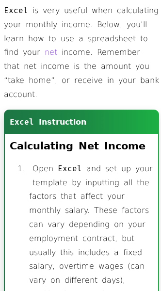Article on Excel Template for Calculating Your Monthly Paycheck