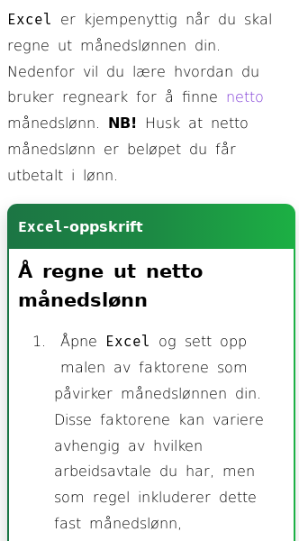 Oppslag om Hvordan beregne lønn i Excel