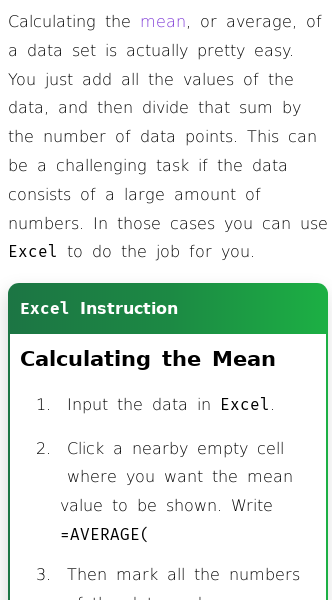 Article on How to Calculate Average or Mean in Excel