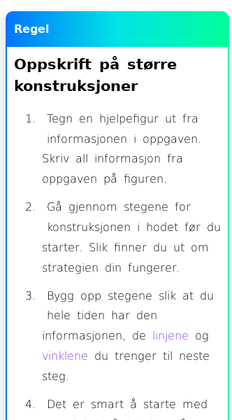 Oppslag om Konstruksjon av større figur