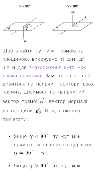 Стаття про Як знайти кут між прямою та площиною?