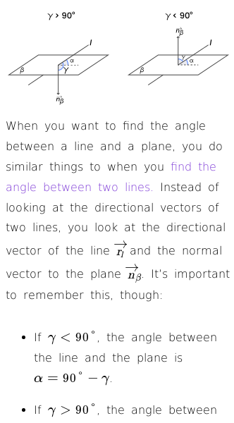 Article on How Do You Find the Angle Between a Line and a Plane?
