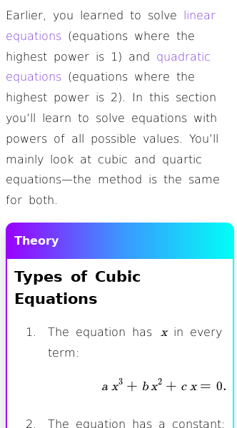 Article on How to Solve Cubic and Quartic Equations