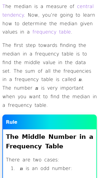 Article on How Do You Find Median in a Frequency Table?