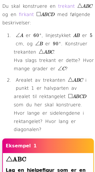 Oppslag om Eksempler på større konstruksjoner