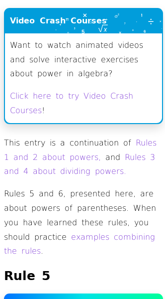 Article on How to Multiply Powers in Parentheses