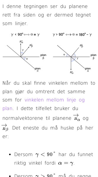 Oppslag om Vinkel mellom to plan