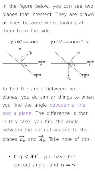 Article on How to Find the Angle Between Two Planes