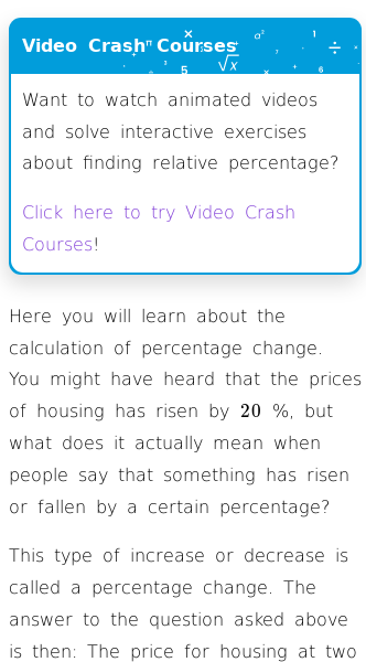 Article on How to Find Relative Percent Change