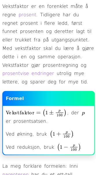 Oppslag om Vekstfaktor