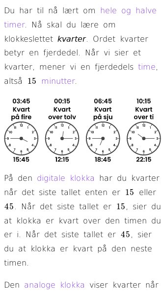 Oppslag om Kvarter