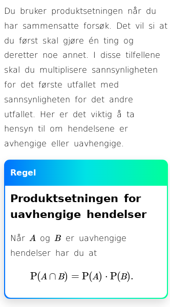 Oppslag om Produktsetningen